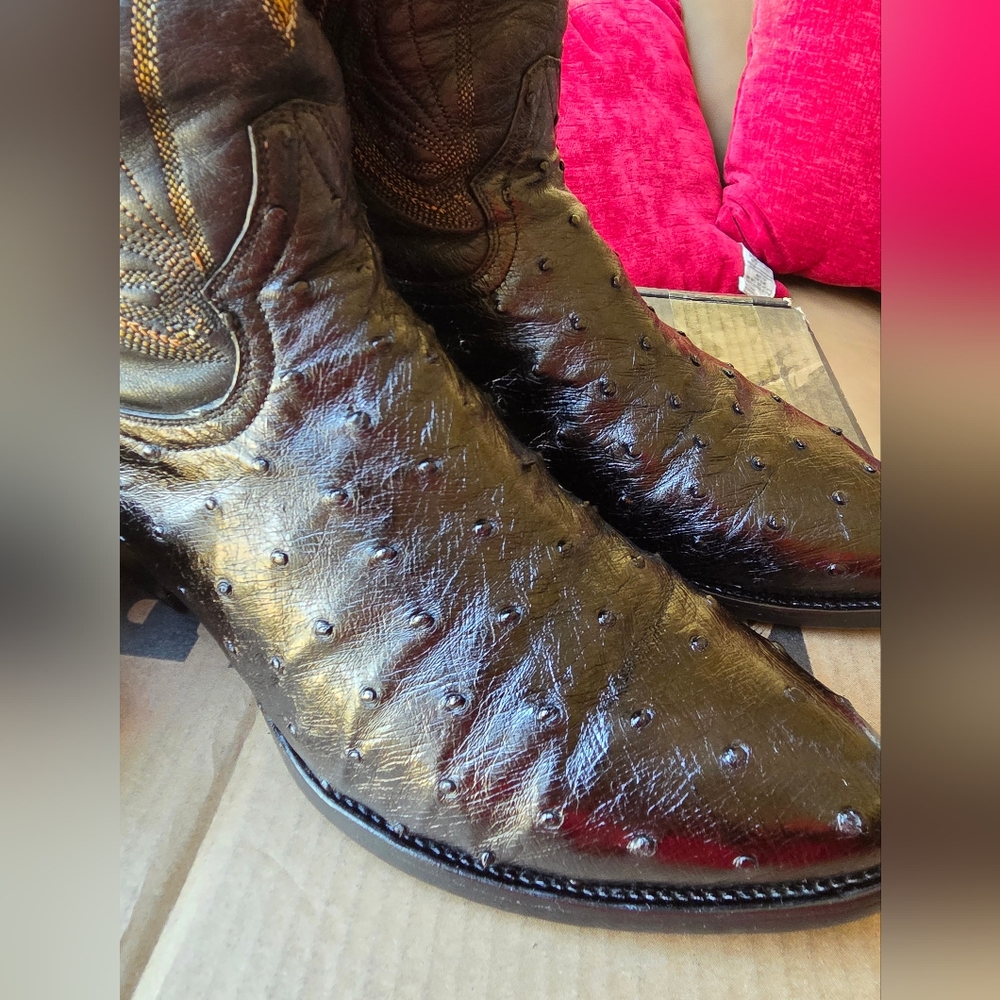 Cuadra Men's Ostrich Leather Western Boots 10D